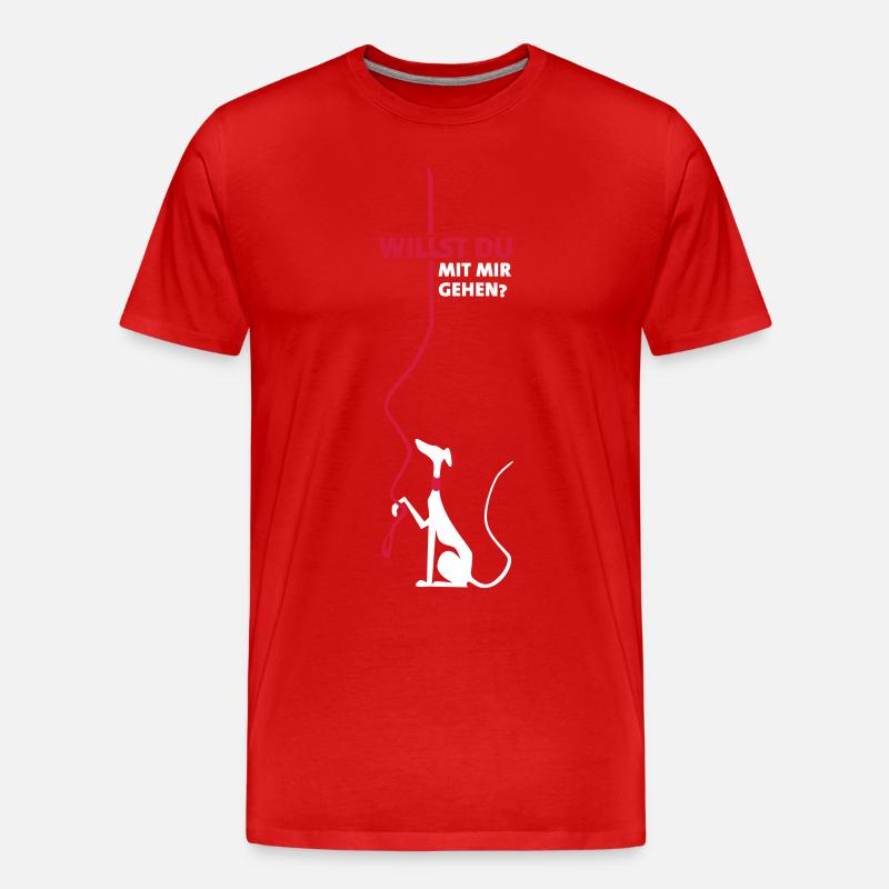Willst Du - Männer Premium Bio T-Shirt - Rot