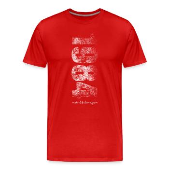 Dist Make It Fiction Again (1984) - Men's Premium Organic T-Shirt - red - Front - Damien (186cm)