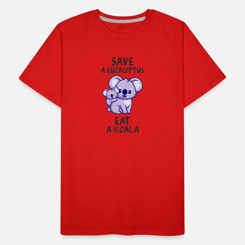 Save a eucalyptus, eat a koala. Men's Premium Organic T-Shirt