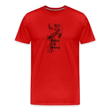 bands - Männer Premium Bio T-Shirt - Rot - Vorne - Damien (186cm)