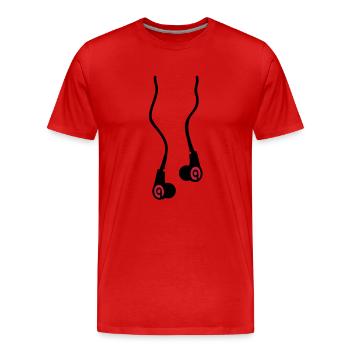 kopfhoehrer - Männer Premium Bio T-Shirt - Rot - Vorne - Damien (186cm)