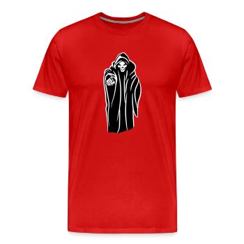 Der Tod kapuze böse - Männer Premium Bio T-Shirt - Rot - Vorne - Damien (186cm)