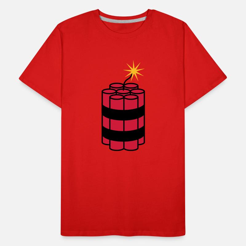angezuendet tnt dynamit explodieren explosion spre Männer Premium Bio T-Shirt