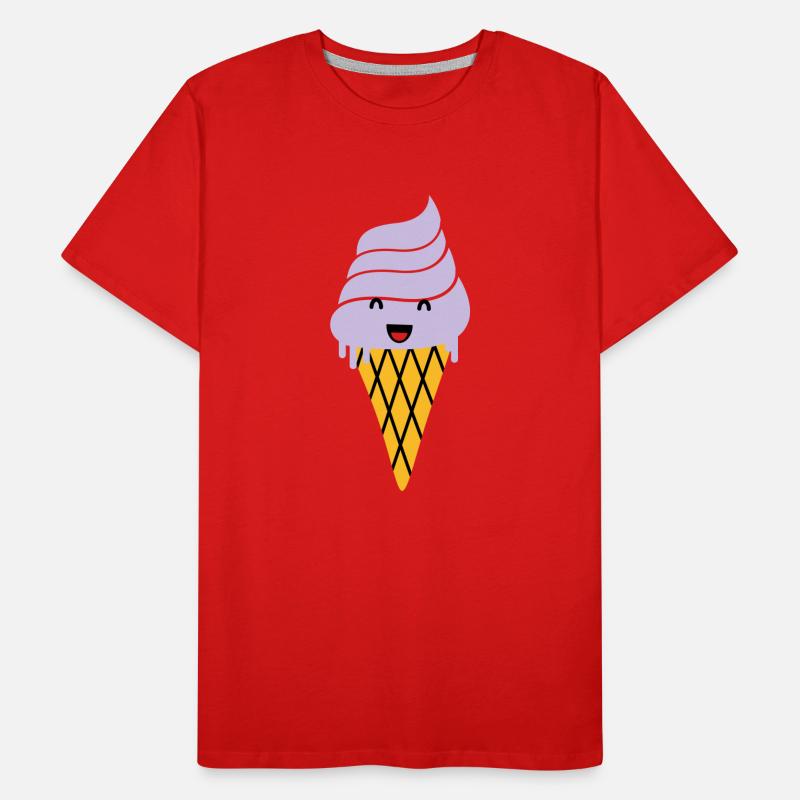 ice cream - Eis Waffel Männer Premium Bio T-Shirt