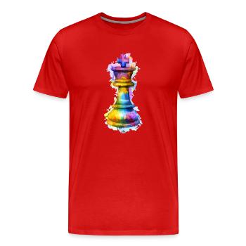 Art Chess Piece King - T-shirt bio Premium Homme - rouge - Devant - Damien (186cm)