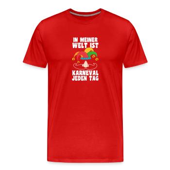 Costume de carnaval Carnaval - T-shirt bio Premium Homme - rouge - Devant - Damien (186cm)