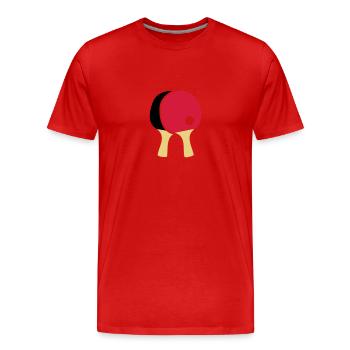 tennis de table - T-shirt bio Premium Homme - rouge - Devant - Damien (186cm)