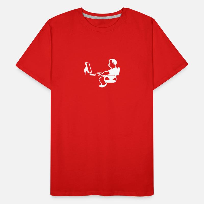 Nerd - Glücklicher Programmierer Männer Premium Bio T-Shirt