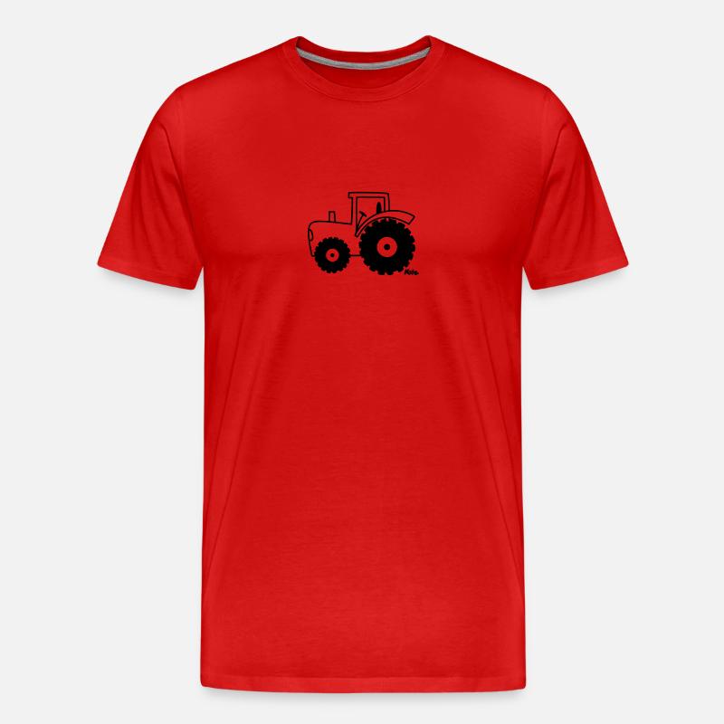 Traktor - Männer Premium Bio T-Shirt - Rot