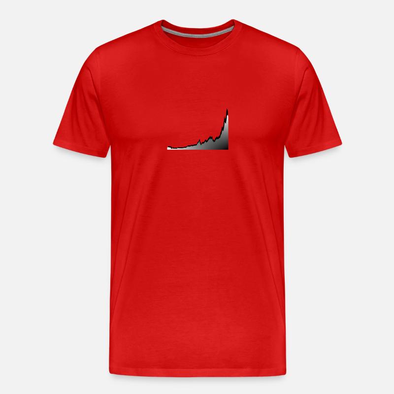 BTC CHART - Männer Premium Bio T-Shirt - Rot