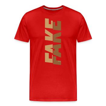 Faux exposant - T-shirt bio Premium Homme - rouge - Devant - Damien (186cm)