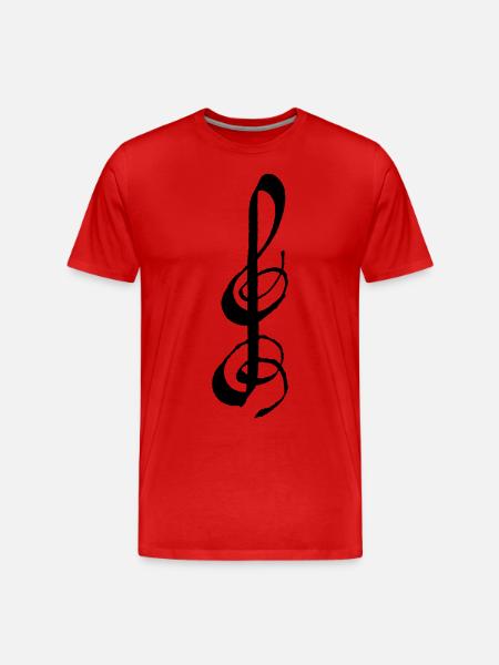 clef - Men's Premium Organic T-Shirt - red