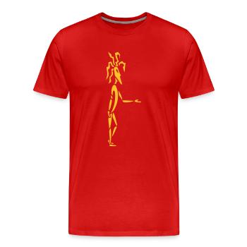 Dreadlocks Guy - Men's Premium Organic T-Shirt - red - Front - Damien (186cm)
