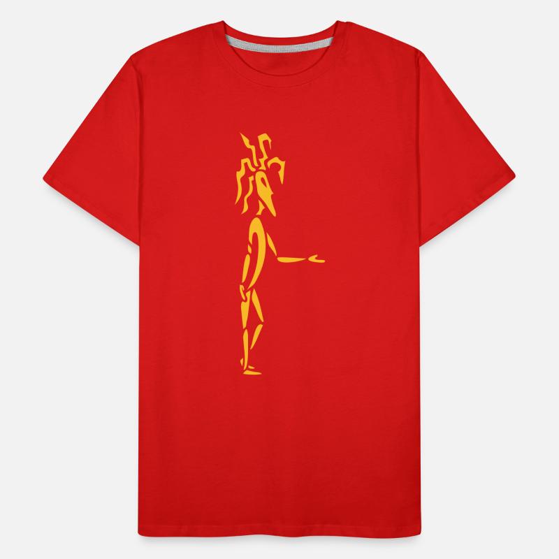 Mann mit Dreadlocks Männer Premium Bio T-Shirt