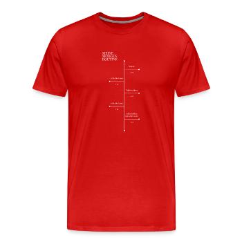Morgenroutine Morgenmuffel - Männer Premium Bio T-Shirt - Rot - Vorne - Damien (186cm)