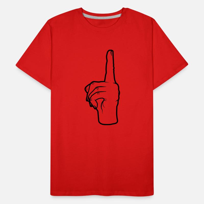 Hand gesture upwards Men's Premium Organic T-Shirt