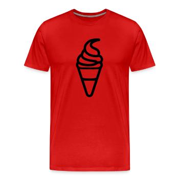 Eis - Männer Premium Bio T-Shirt - Rot - Vorne - Damien (186cm)
