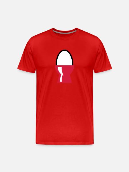 Egg - Men's Premium Organic T-Shirt - red