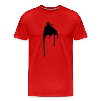 Klecks flecken - Männer Premium Bio T-Shirt - Rot - Vorne - Damien (186cm)