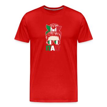Italie Italien Italien Italie - T-shirt bio Premium Homme - rouge - Devant - Damien (186cm)