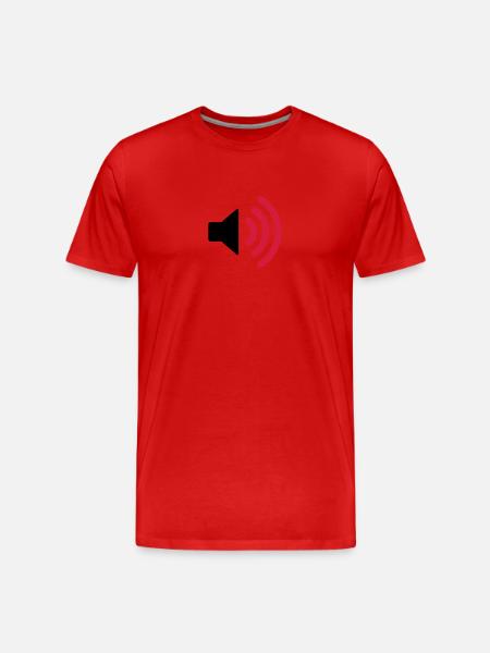 Musik - Speaker - Männer Premium Bio T-Shirt - Rot