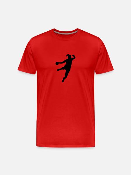 Handballerin - Männer Premium Bio T-Shirt - Rot