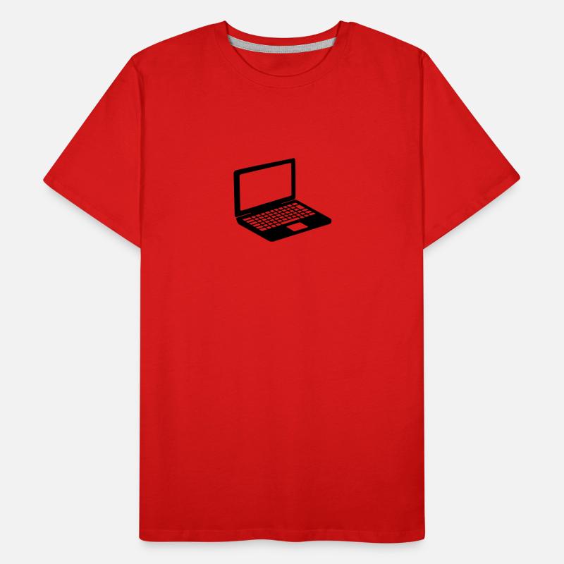 laptop notebook tablet computer pc mobil bildschir Männer Premium Bio T-Shirt