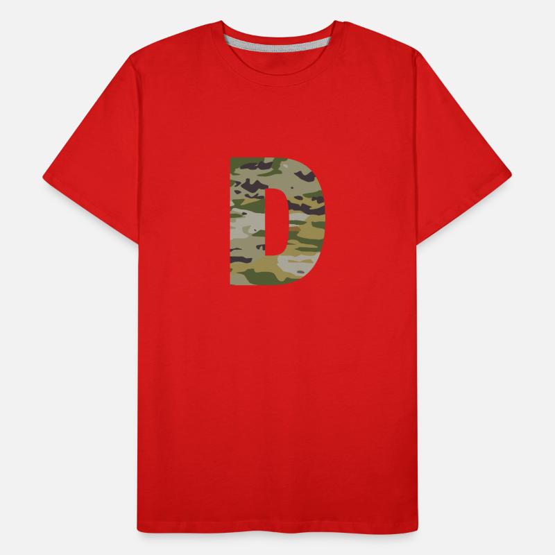 Tarnbuchstabe D Männer Premium Bio T-Shirt