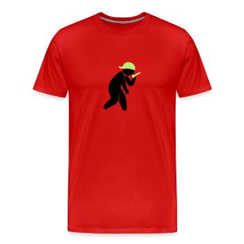 Hiphop Rapper (2c)++2013 - Men's Premium Organic T-Shirt - red - Front - Damien (186cm)
