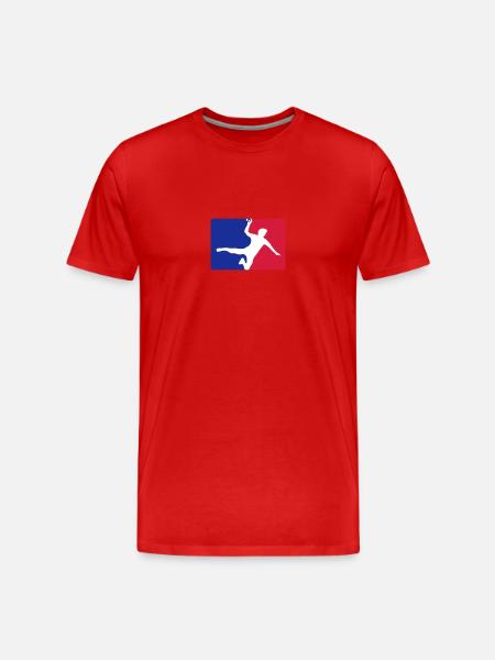 Handball - Männer Premium Bio T-Shirt - Rot