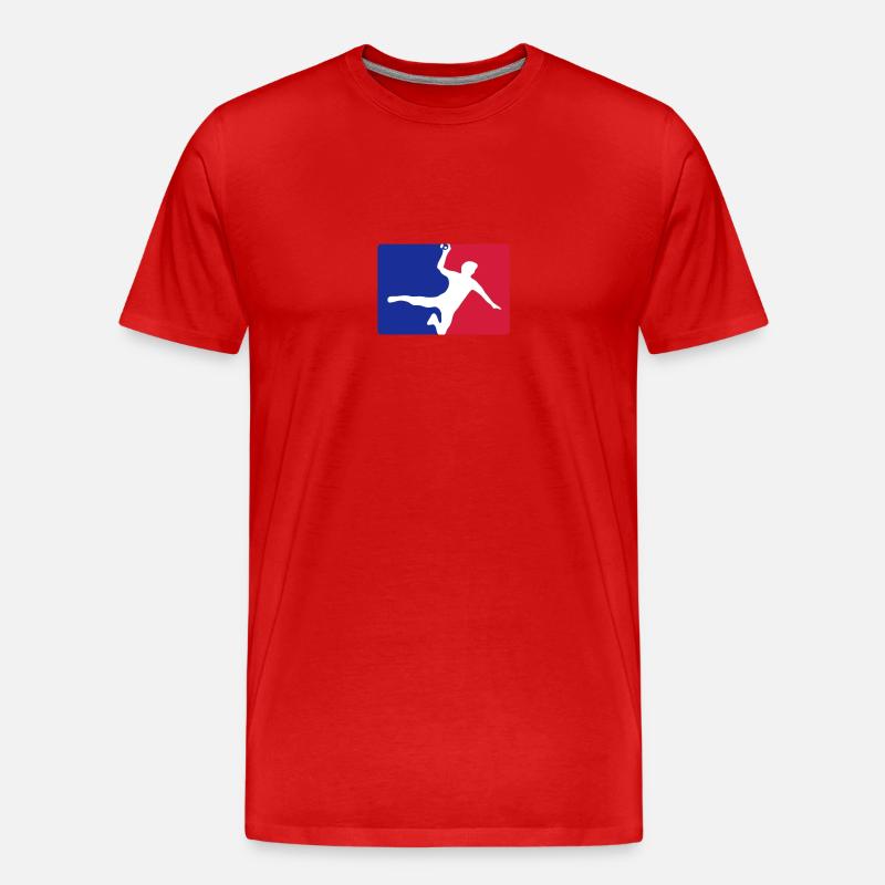 Handball - Männer Premium Bio T-Shirt - Rot