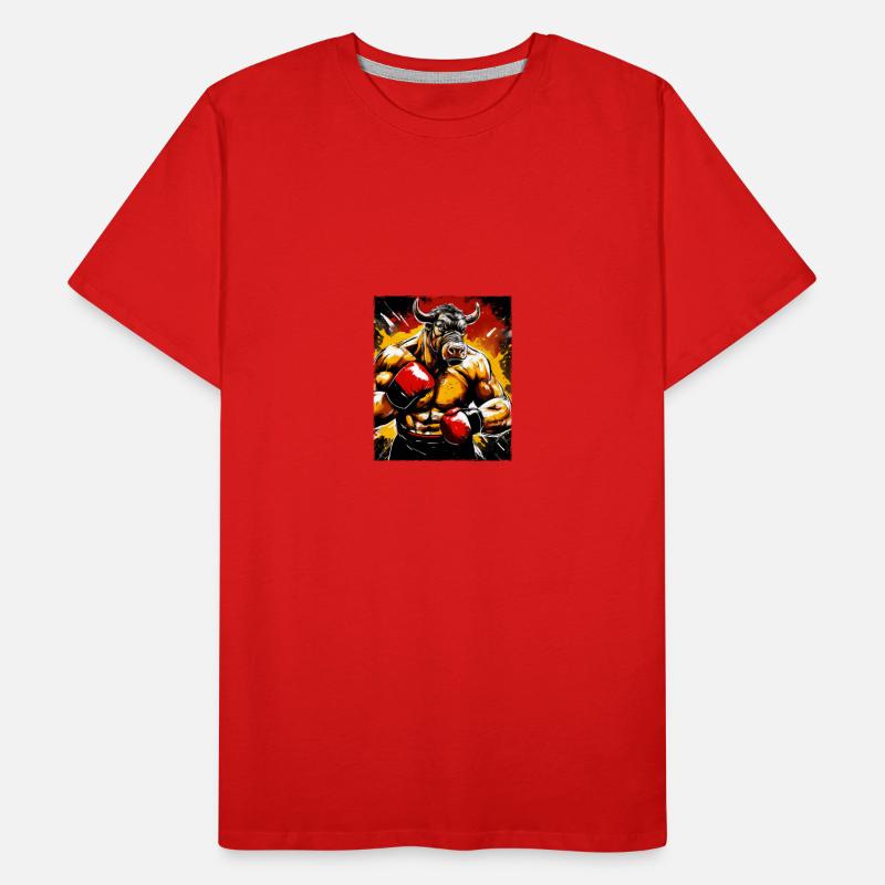 Stier Bulle Boxer Boxen Männer Premium Bio T-Shirt