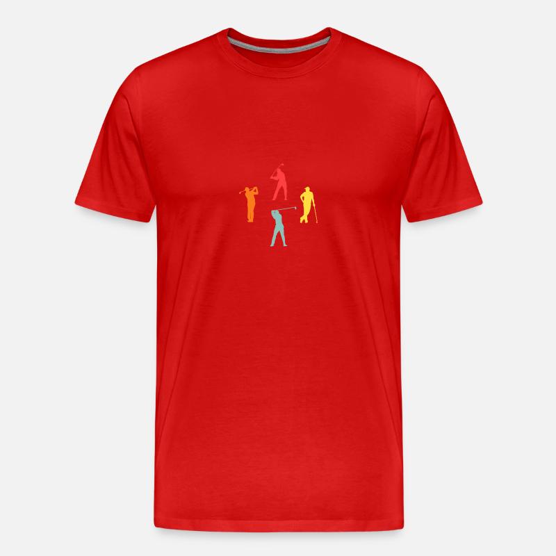 Golfer Evolution Golf - Men's Premium Organic T-Shirt - red
