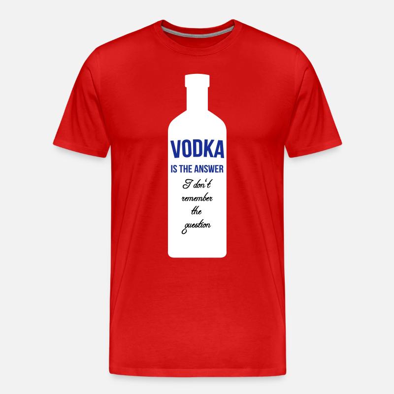 Vodka is the Answer - Männer Premium Bio T-Shirt - Rot