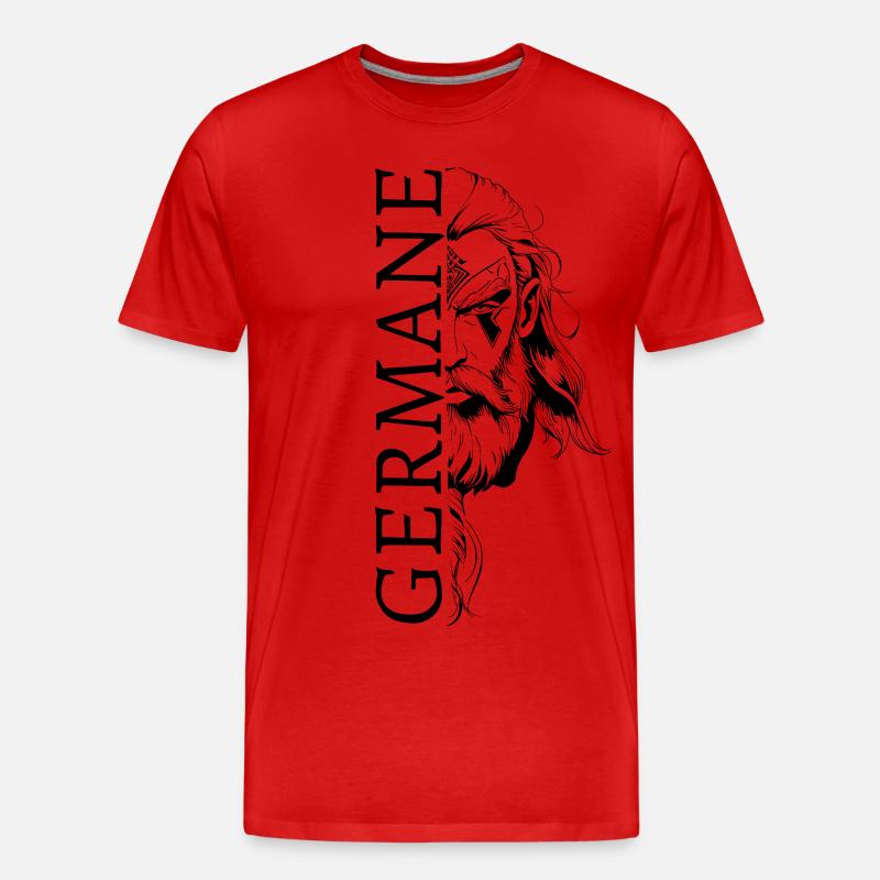 Germane Germanen Deutscher Germany Valhalla - Männer Premium Bio T-Shirt - Rot