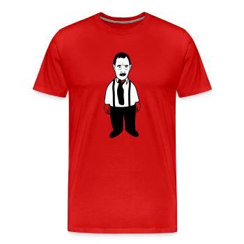 Alfred | TV | Serie | Fernsehen | Ekel | Theater - Männer Premium Bio T-Shirt - Rot - Vorne - Damien (186cm)