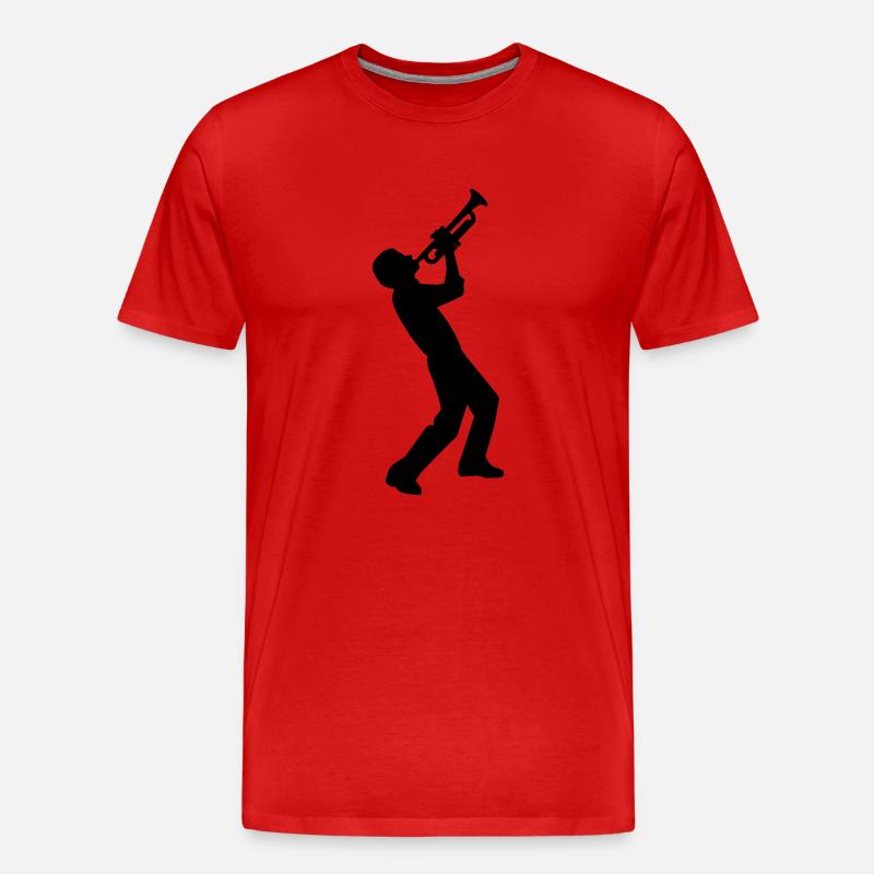 Trompete - Männer Premium Bio T-Shirt - Rot