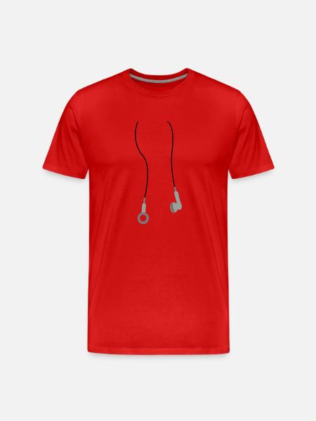 kopfhoerer3 - Men's Premium Organic T-Shirt - red