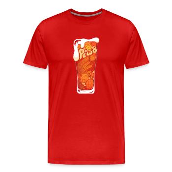 Bière - T-shirts à bière - T-shirt bio Premium Homme - rouge - Devant - Damien (186cm)