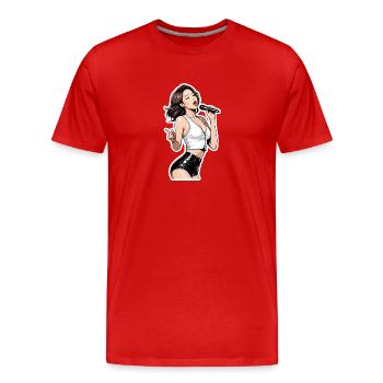 K-Pop Idol Pop Star Sängerin Tänzerin Sexy Mädchen - Männer Premium Bio T-Shirt - Rot - Vorne - Damien (186cm)