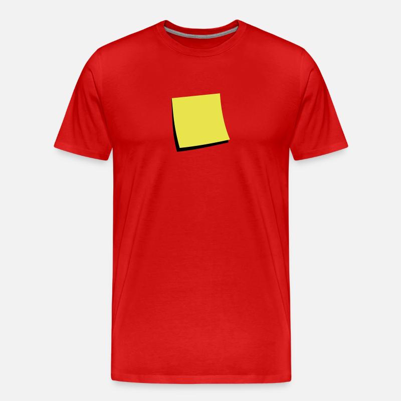 sticky note - add text - Männer Premium Bio T-Shirt - Rot