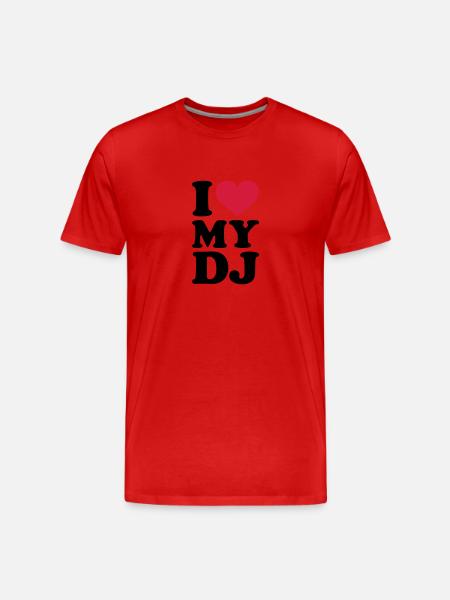 DJ - Männer Premium Bio T-Shirt - Rot