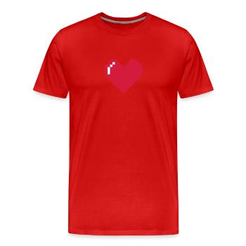 Amour de pixel - T-shirt bio Premium Homme - rouge - Devant - Damien (186cm)