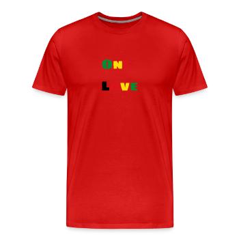 Un seul amour - T-shirt bio Premium Homme - rouge - Devant - Damien (186cm)