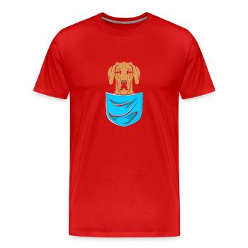 Rhodésian Ridgeback - T-shirt bio Premium Homme - rouge - Devant - Damien (186cm)