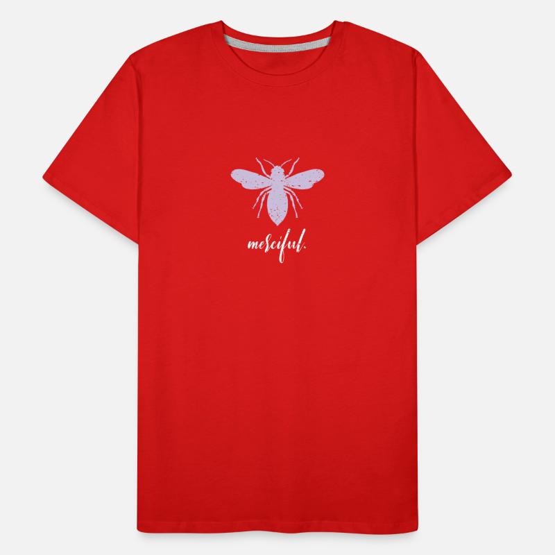 Lila Pastell Bee Merciful Biene Be Merciful Männer Premium Bio T-Shirt