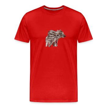 Verrats - T-shirt bio Premium Homme - rouge - Devant - Damien (186cm)