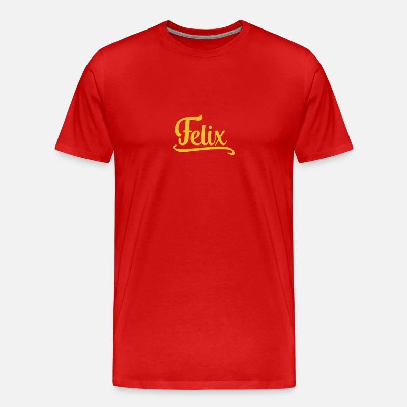 (felix) - Männer Premium Bio T-Shirt - Rot