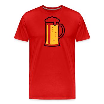 XOriginalBavarois (R2) - T-shirt bio Premium Homme - rouge - Devant - Damien (186cm)