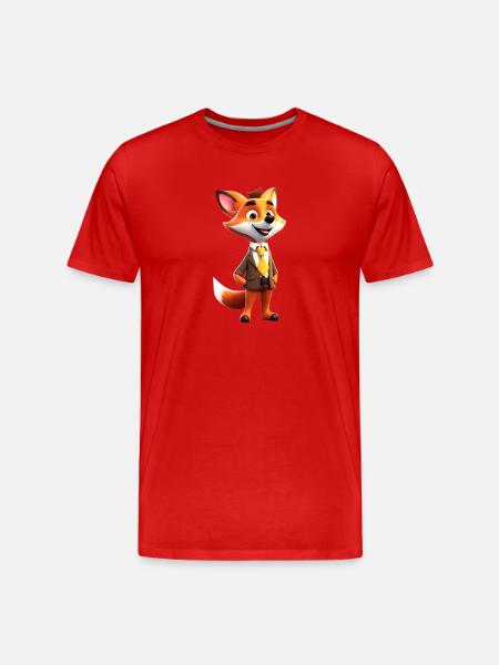 Elegant Fox - Men's Premium Organic T-Shirt - red